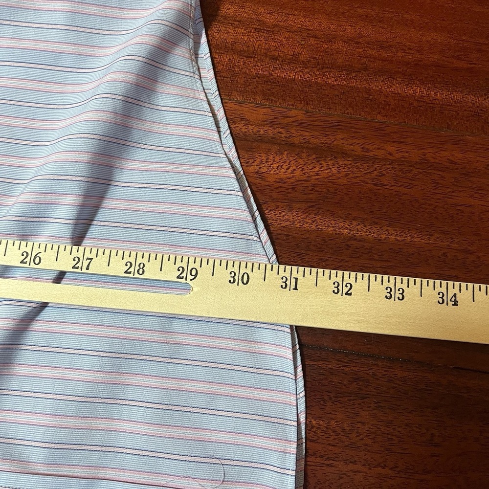 Brooks Brothers Shirt Mens 15.5 33 Blue Pink Plaid Striped Non-Iron French Cuff - Picture 7 of 10